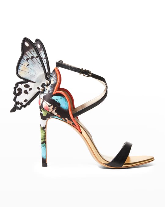Sophia Webster Chiara Butterfly Printed Stiletto Sandals | Neiman Marcus