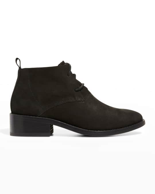 Eileen Fisher Rey Suede Lace-Up Booties | Neiman Marcus