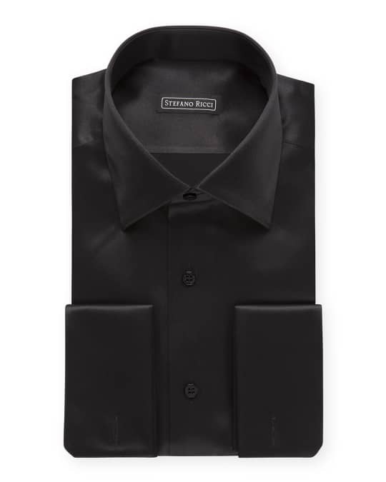 Stefano Ricci Men's Solid Silk Dress Shirt | Neiman Marcus