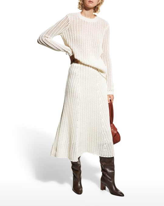 Gabriela Hearst Phillipe Open-Knit Cashmere Sweater | Neiman Marcus