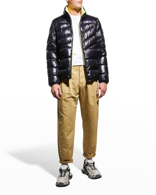 Louis Vuitton Leather Accent Sleeveless Puffer Jacket , Green, 36