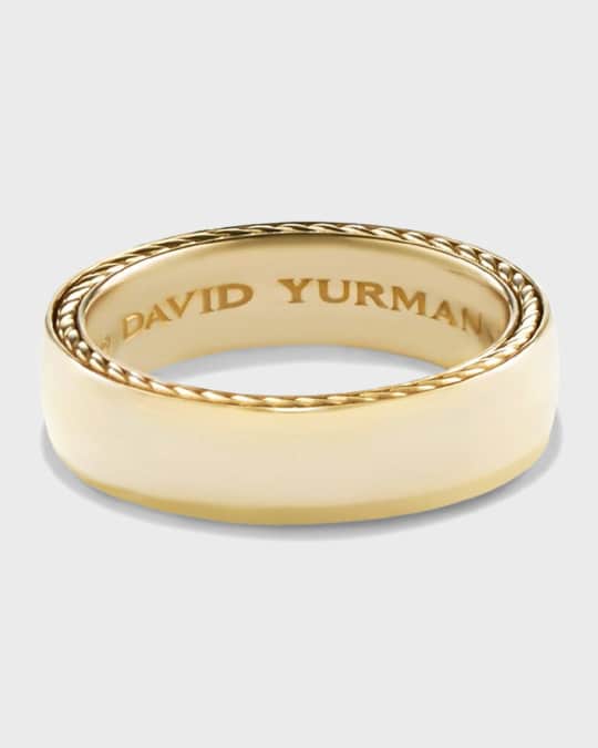 Men s 18k Yellow Gold Streamline Band Ring