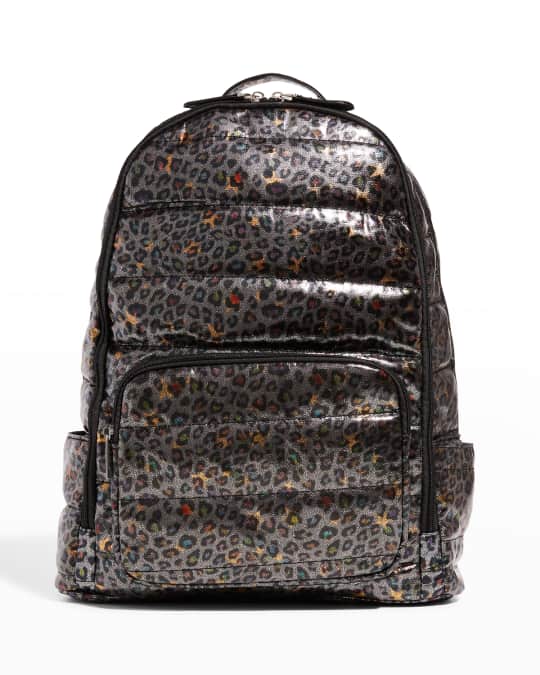 Bari Lynn Kid's Leopard Quilted Puff Backpack | Neiman Marcus
