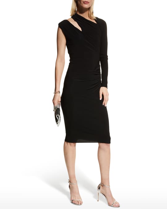 Halston Evelyn Stretch Jersey Cutout Cocktail Dress | Neiman Marcus