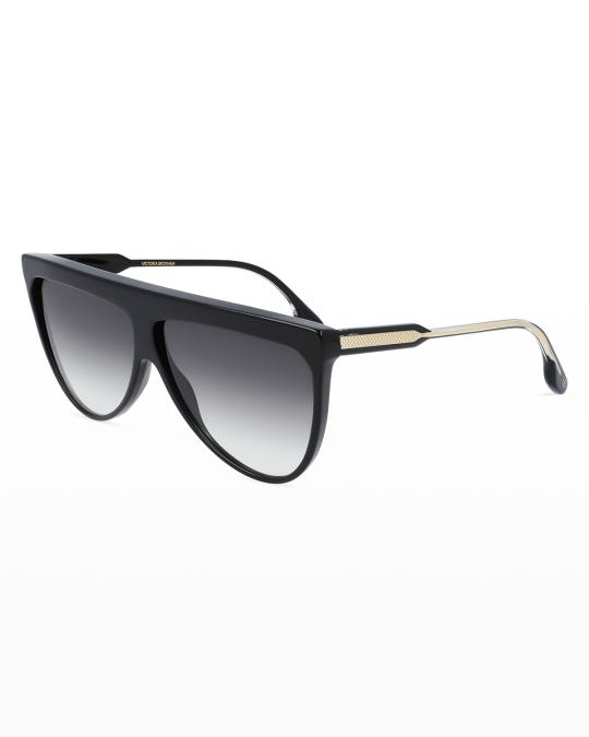 Victoria Beckham Guilloche Acetate Shield Sunglasses  display picture 1