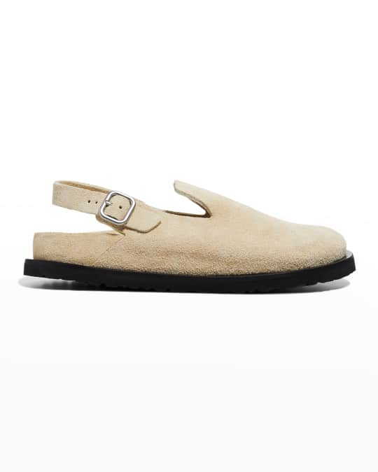 Jil Sander x Birkenstock Berlin Suede Sporty Slingback Clogs | Neiman ...