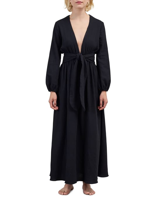 Mara Hoffman Luna Coverup Maxi Wrap Dress | Neiman Marcus