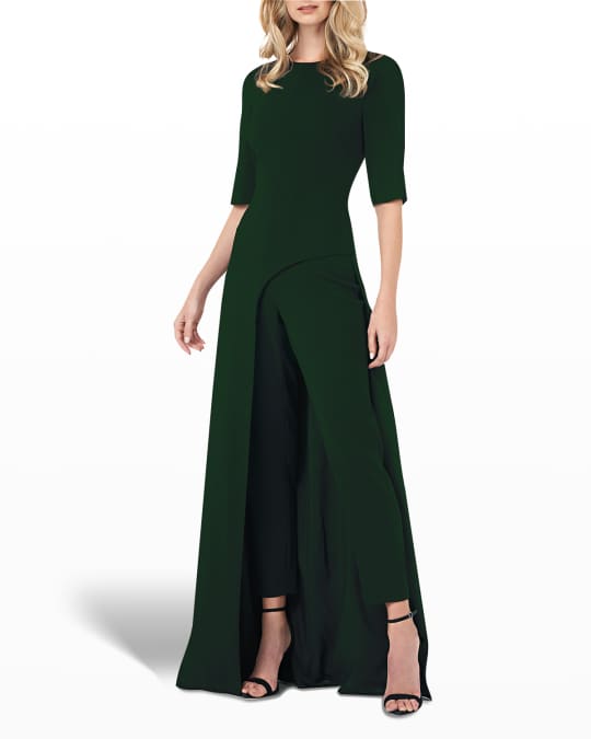 Kay unger stretch crepe jumpsuit hotsell