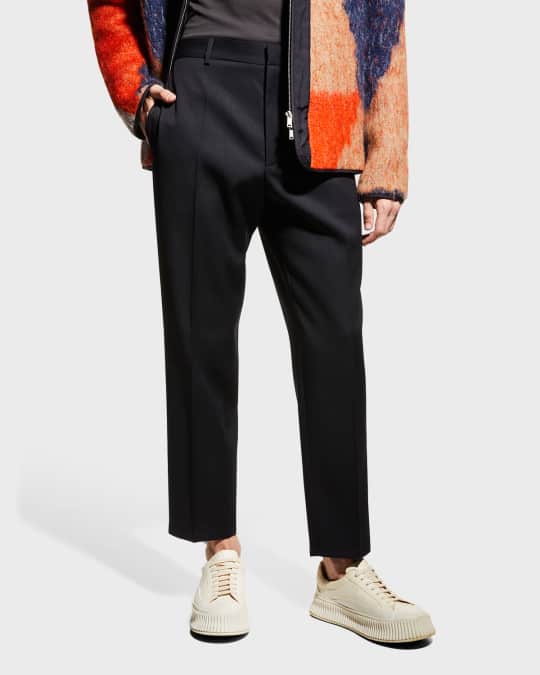 Jil Sander Men's Lightweight Wool Gabardine Pants | Neiman Marcus