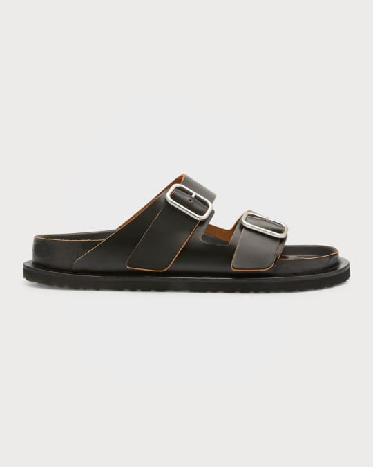 Jil Sander x Birkenstock Men's Arizona Buckle Slide Sandals | Neiman Marcus
