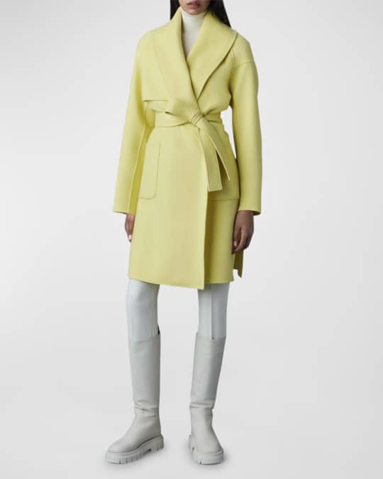 Mackage Thalia Belted Wool Coat Neiman Marcus