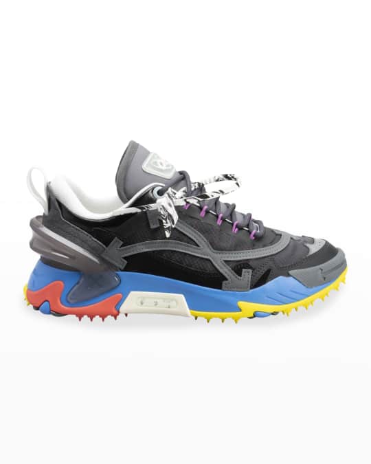 Off-White Men's Odsy 2000 Colorblock Sculpted-Sole Sneakers | Neiman Marcus