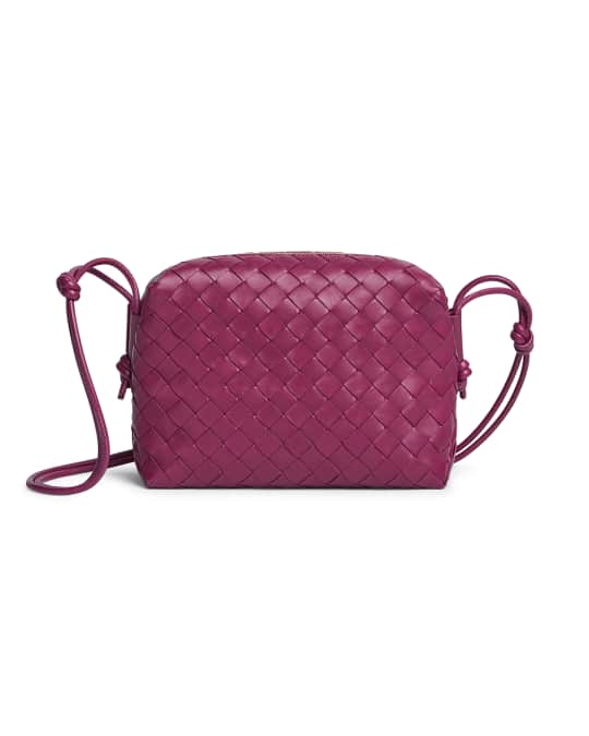Bottega Veneta Purple Intrecciato Leather Nodini Crossbody Bag
