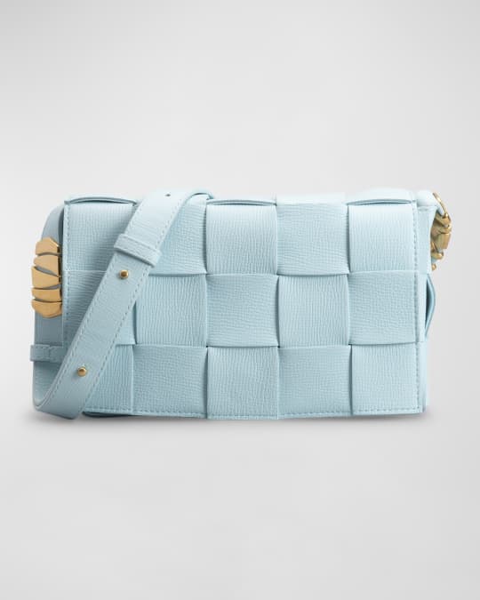 Cassette Woven Leather Crossbody Bag