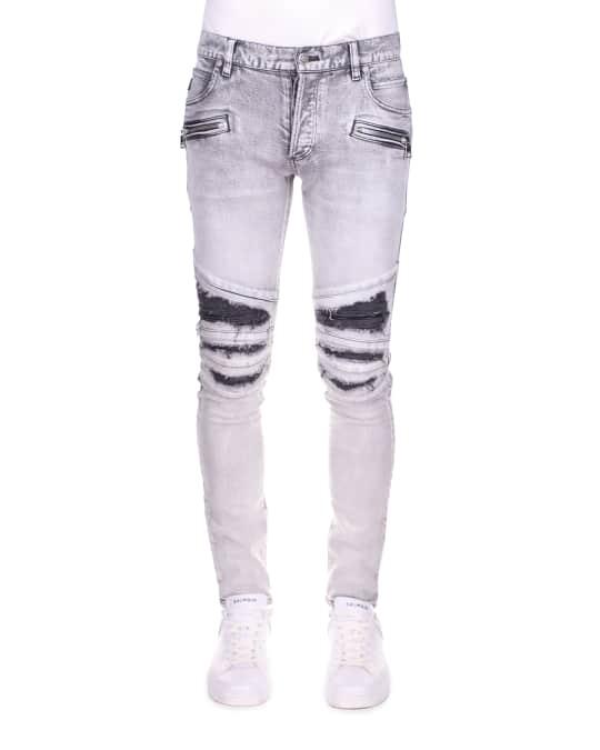 White balmain jeans mens hot sale