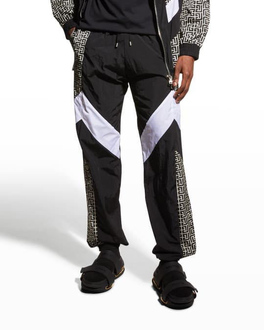 Men's Nylon Multi-Cuts Monogram Track Pants