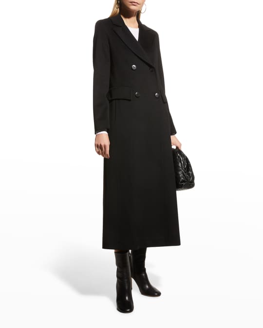 Fleurette Blake Double-Breasted Wool Maxi Coat | Neiman Marcus