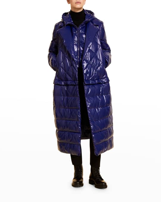 Marina Rinaldi Plus Size Perugia Shiny Down Jacket Neiman Marcus
