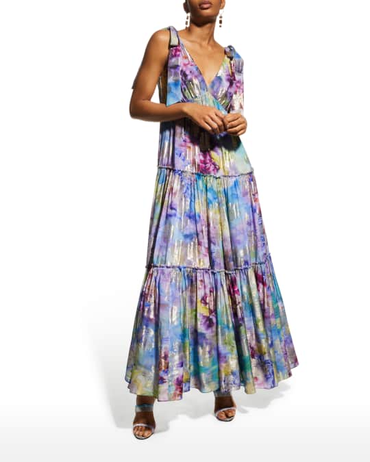 Marchesa notte long empire line dress discount