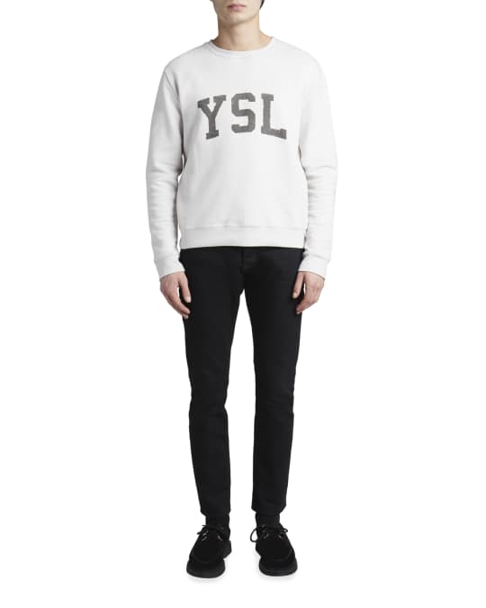 Saint Laurent Men s YSL Collegiate Sweatshirt Neiman Marcus