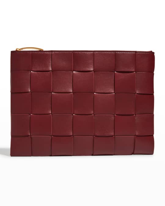 Bottega Veneta Woven Leather Pouch Wallet Neiman Marcus