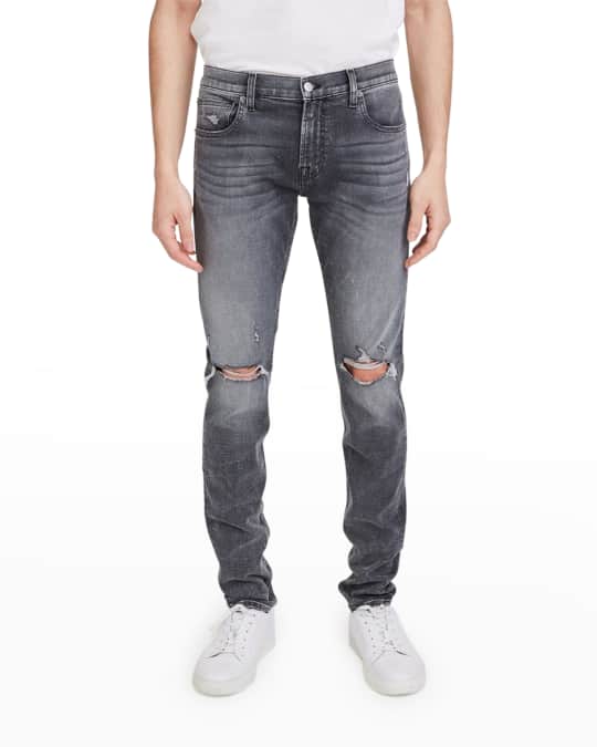 7 For All Mankind high-waisted straight-leg Ripped Jeans - Farfetch