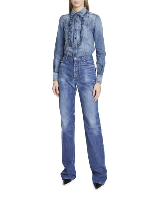 Saint laurent tuxedo shirt on sale