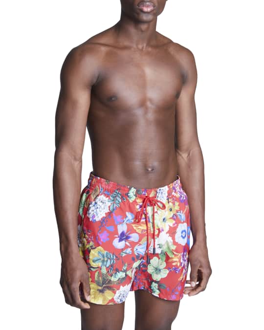 Etro Men's Floral-Print Swim Shorts | Neiman Marcus
