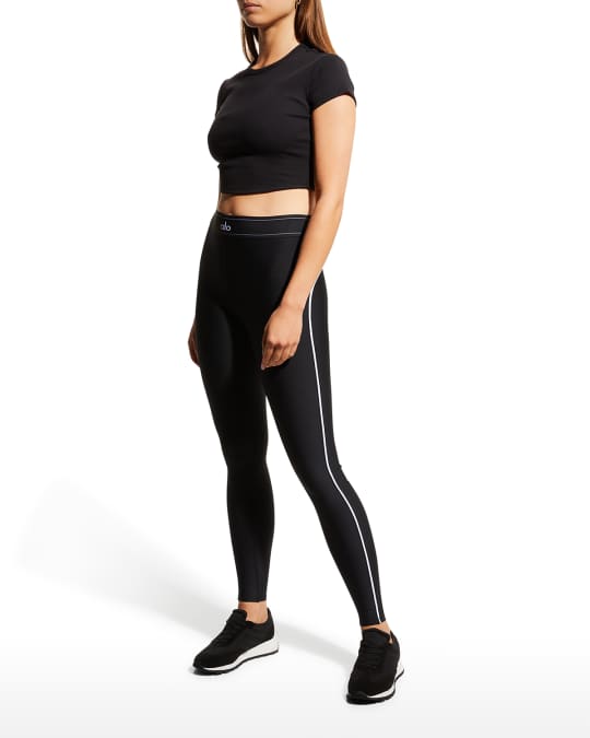 Alo Yoga Ribbed Short Sleeve Tee Neiman Marcus