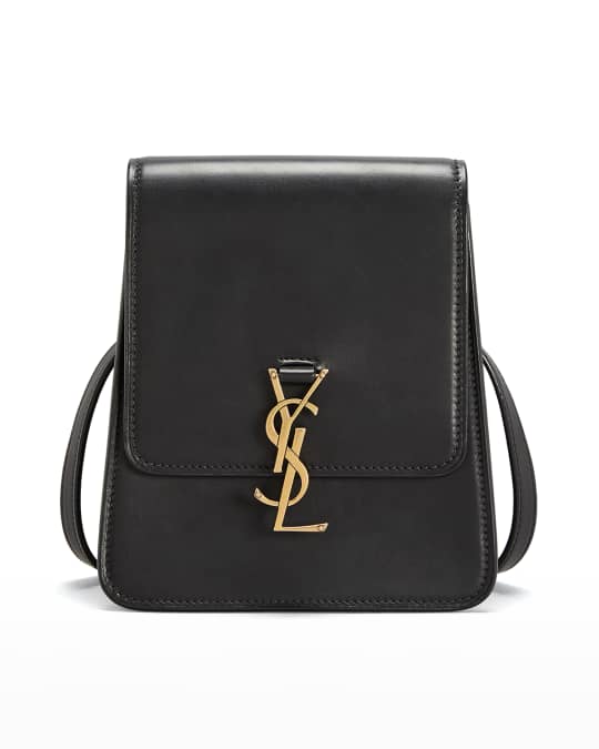 Saint Laurent Kaia North/South Croc Embossed Leather Shoulder Bag