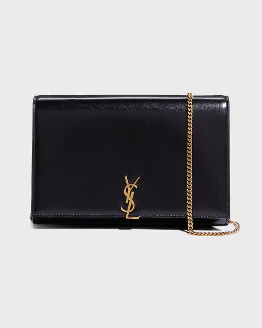Monogram chain wallet in patent leather deals