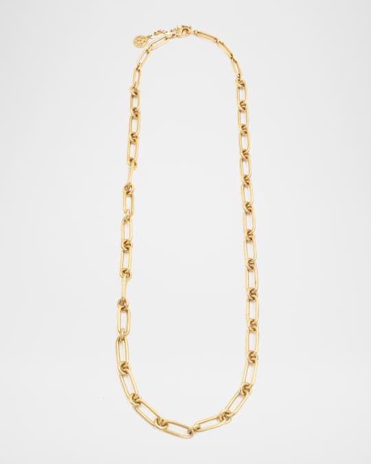 Long Gold Link Chain Necklace