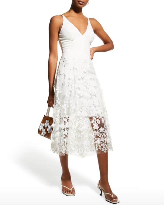 Darleen V Neck Sheer Overskirt Dress