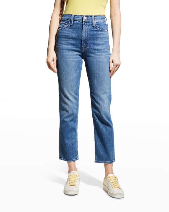 MOTHER The High-Waisted Rider Ankle Jeans | Neiman Marcus