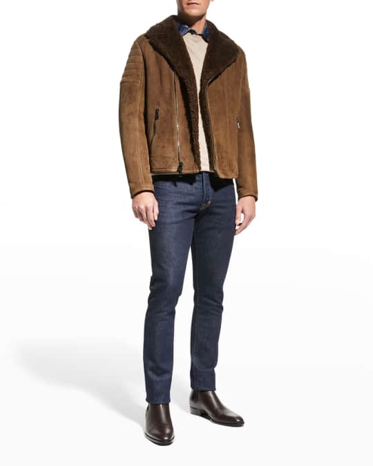 Ralph lauren purple label shearling jacket online