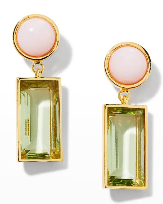 Lizzie Fortunato Crystal Column Earrings in Meadow | Neiman Marcus