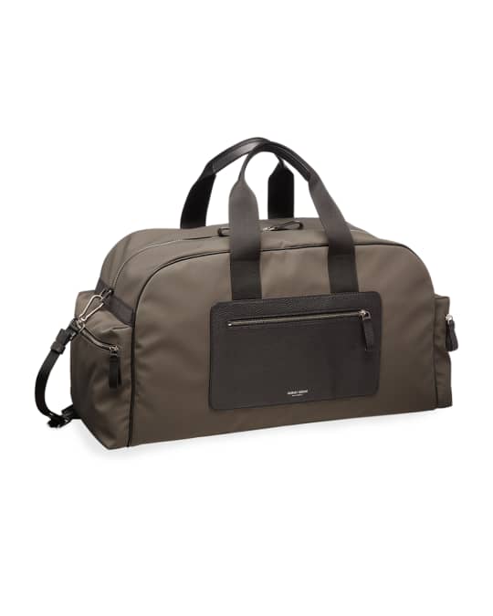 Men s Leather Trim Duffel Bag
