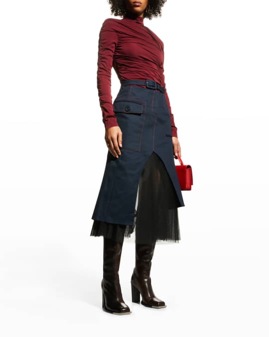 Inna Belted Mesh Skirt