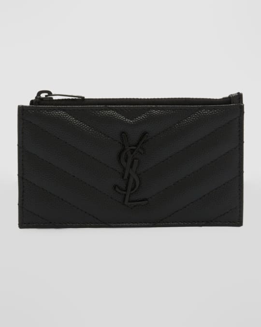 YSL Monogram Zip Card Case