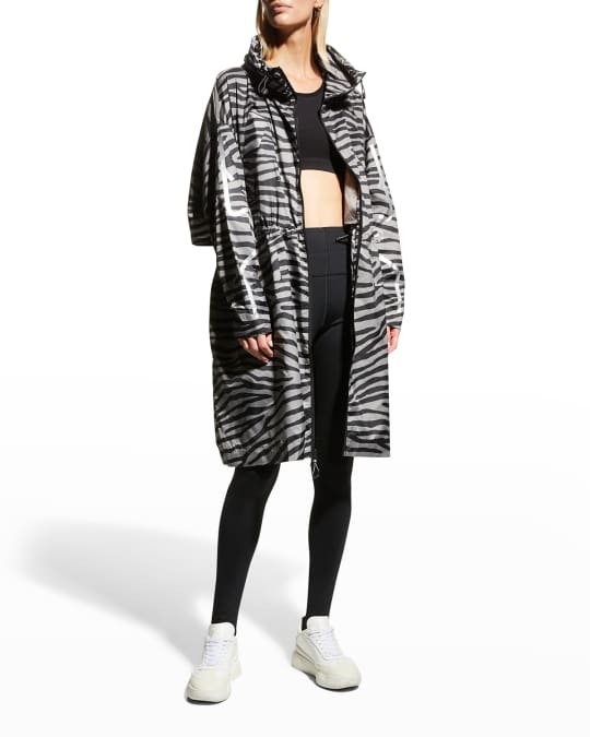 adidas by Stella McCartney Shine Zebra-Print Parka | Neiman