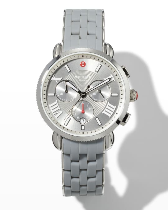 MICHELE Sporty Sport Sail Watch with Silicone Bracelet Slate