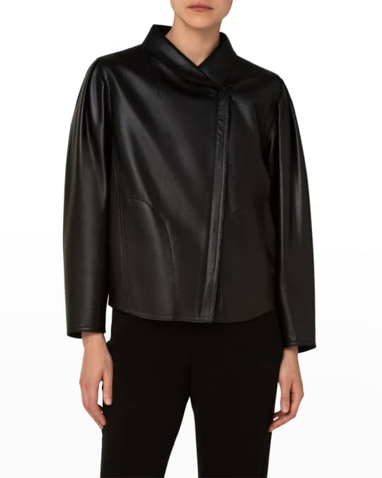 Akris punto leather jacket hotsell