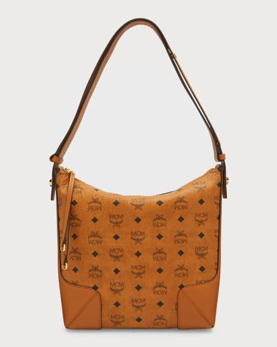 MCM Klara Medium Coated Visetos Hobo Bag