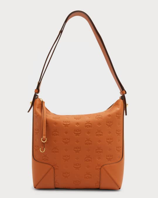 MCM Klara Medium Monogram Hobo Bag Neiman Marcus