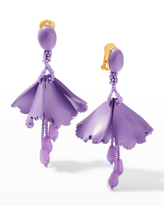Oscar de la renta large impatiens earrings deals