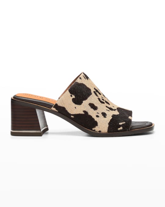 Donald Pliner Haze Metal Block Heel Mules Neiman Marcus