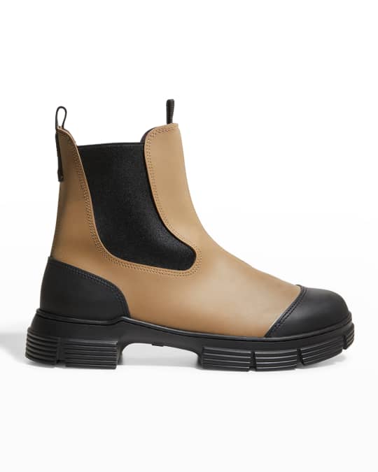 Ganni City Two Tone Chelsea Boots Neiman Marcus