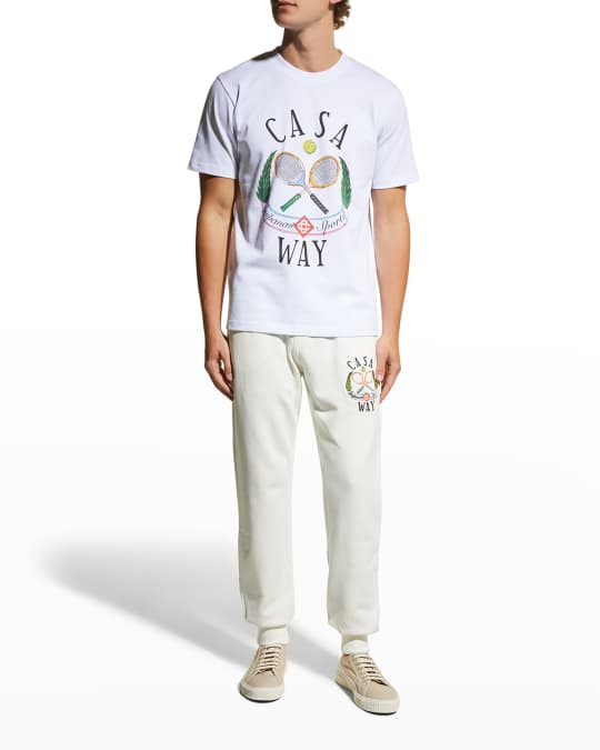 Tシャツ・カットソー Casablanca SHIRT CASA WAY TENNIS (WPF25SH20007 CASA WAY) CASABLANCA Tennis Print Casa Way T-Shirt. - Fivefinger