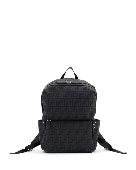Fendi Kid's FF Logo Leather Backpack | Neiman Marcus