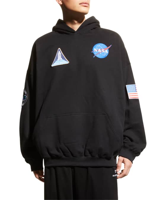 Men's NASA Patches Cotton Hoodie